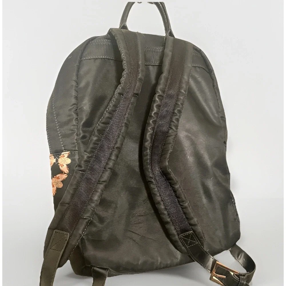 Ted Baker Black Backpack with Peach Floral Print